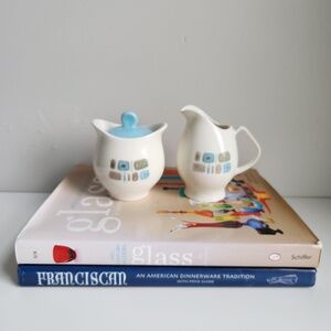 Vintage Mid Century Temporama Canonsburg Creamer and Sugar Bowl